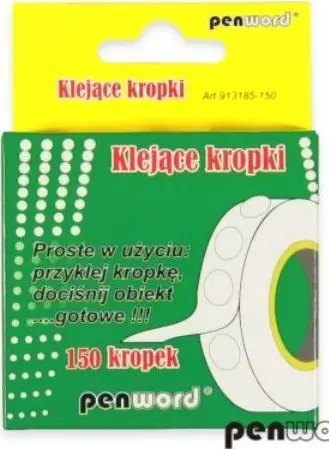 Pika ngjitëse Penword Adhesive Dots, 150 copë, transparente
