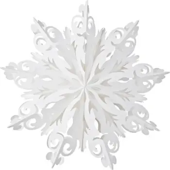 Stoli Krishtlindjesh Saska Christmas Snowflake 14120466, varëse dekorative, ngjyrë e bardhë