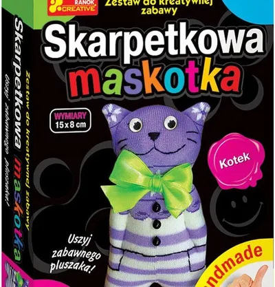 Set kreativ lodër çorape mace Ranok Creative, 15x8 cm, 6+, shumëngjyrëshe - 1