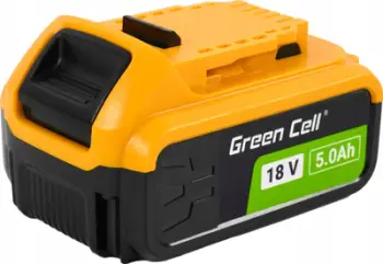 Set bateri dhe karikues GreenCell PTDW18V5, 18V 5Ah, Li Ion, i verdhë