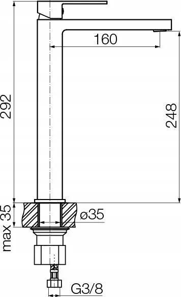 Rubinet lavamani Valvex Ars 2420360, i lartë, krom - 2