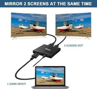 Ndarës video HDMI Equip 332715, 1x2 porta, Full HD, i zi - 4