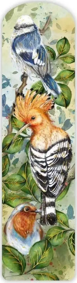 Shënues libri HENRY Traditional Polish Birds, metalik, ngjyrë ari