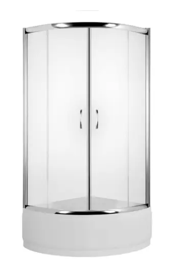Kabinë dushi Deante gjysmë rrethore, 80cm, xham mat, krom