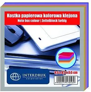Bllok letre me ngjyra Interdruk Colored Paper Block, shumëngjyrësh - 1