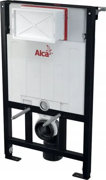 Element i fshehur WC Alcaplast AM101/850, 85 cm, me izolim zanor, për mur me gips