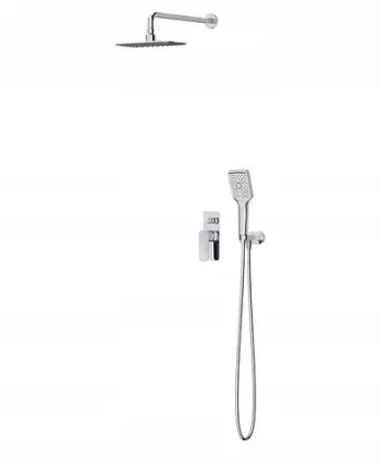 Set i fshehtë dushi Cersanit Larga, kokë SLIM inoks, dorezë trefunksionale, krom