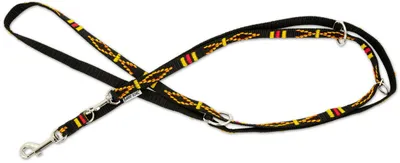 Litar qeni BarryKing, model etnik, i rregullueshëm 220cm 10mm, i zi - 1