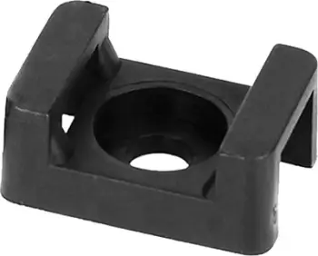 Mbajtëse kabllosh LogiLink, tip saddle, 22x16mm, vrimë montimi 6.8mm, e zezë, 100 copë