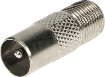 Konektor antene Virone ZA-5, TV Plug në SAT F, metalik