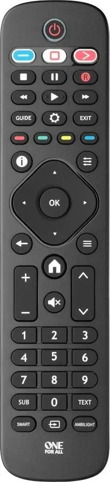 Telekomandë universal One For All URC4913, për TV Philips, me funksion mësimi, i zi