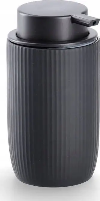 Dispenzer sapuni Zeller, qeramikë me vija, 300ml, i zi