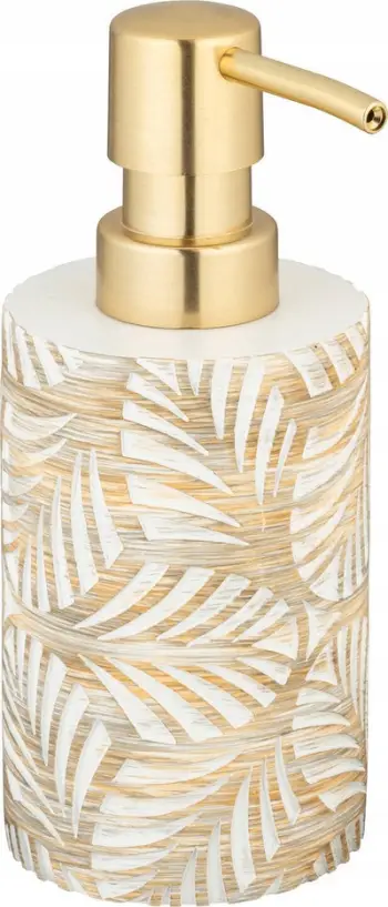 Dispenzer sapuni Wenko Terralba, 490ml, polyresin, ngjyrë krem me ari