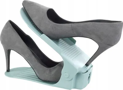 Mbajtëse këpucësh WENKO Shoe Stacker, set 8 copë, i rregullueshëm në lartësi, jeshile pastel - 5