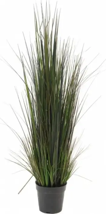 Bimë dekorative Emerald River Grass, artificiale 90cm, në vazo, jeshile