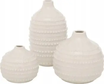 Set vazo porcelani Boltze, 3 copa, bezhë