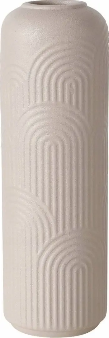 Vazo qeramike Boltze ALIETTE, 25 cm, përfundim mat, bezhë