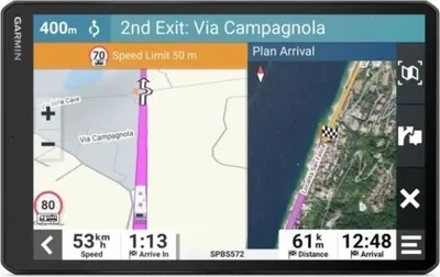 Navigim GPS Garmin Camper 1095, ekran i madh, harta EU, i zi - 1