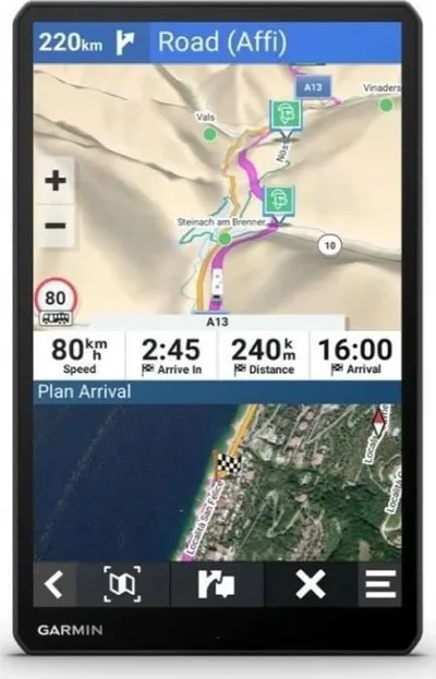 Navigim GPS Garmin Camper 1095, ekran i madh, harta EU, i zi - 2