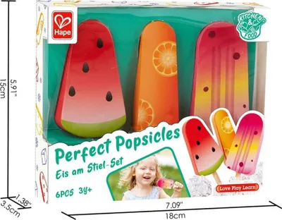 Set lodrash akullore Hape Popsicles, 6 copë, shumëngjyrëshe - 3