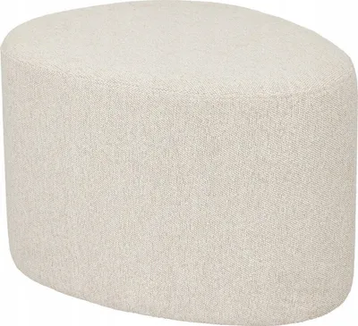 Puf Atmosphera Galet Bouclé Estria, 47x38cm, material poliestër, fildish - 1