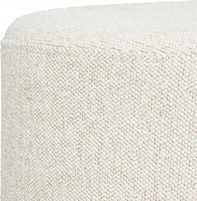 Puf Atmosphera Galet Bouclé Estria, 47x38cm, material poliestër, fildish - 2