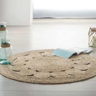 Tapet rrumbullak Atmosphera Round Lace, jute, 120 cm, bezhë - 5
