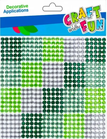 Stickerë dekorativë vetëngjitës Craft with Fun, kristale shumëngjyrëshe