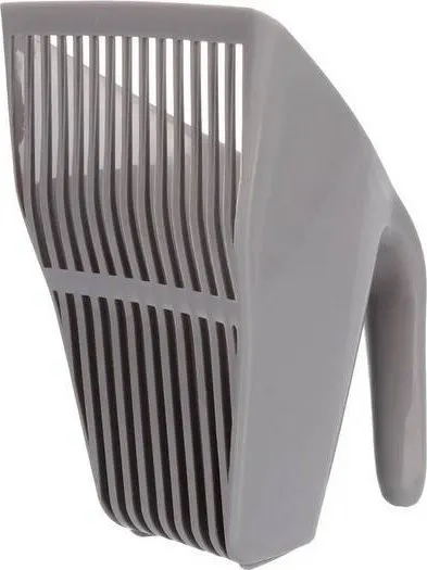 Lopatë për rërë maceje V shaped, filtruese, 13 x 13 x 15.5 cm, gri - 1