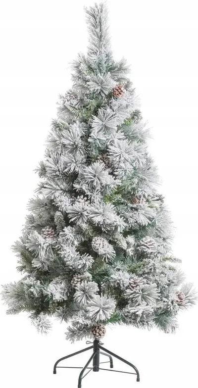 Pemë artificiale Krishtlindjesh Feeric Christmas Minnesota, 150cm, e bardhë, me bazë metalike - 1
