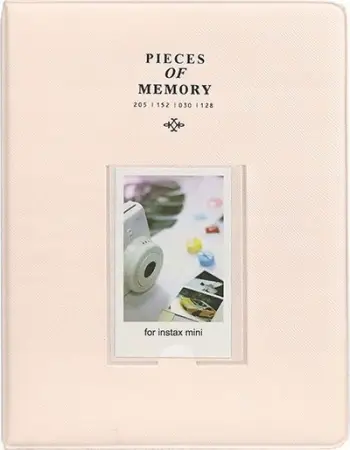 Album fotografish LoveInstant Large, 128 foto, për Instax Mini, ngjyrë krem