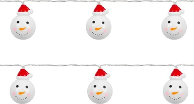 Drita dekorative bredhi Rebel Snowmen, LED 10 copa, 1.5m, me bateri, dritë e bardhë e ngrohtë - 2