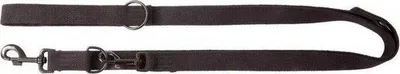 Litar për qen Dingo Extendable Cotton, 1.6cm, 120-220cm, i zi - 1