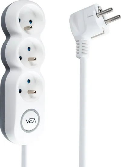 Zgjatës elektrik Libox LB0192, 3 priza, kabllo 5 m, i bardhë - 1