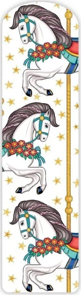Shenjë libri HENRY Traditional Carousel Horse, 55 x 210mm, metal, shumëngjyrëshe