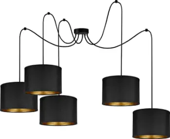 Lampë varëse Orno KYLO 5P, E27, max 5x60W, e zezë