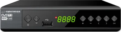 Dekoder tokësor DVB T2 HEVC H.265, HD, PVR, i zi - 1
