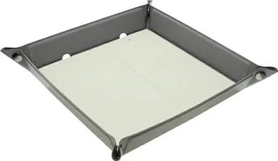 Organizues tavoline 4smarts Pocket Tray, karikues wireless 15W, gri krem - 1