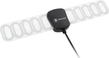 Antena veture Cabletech për TV DVB T, me përforcues, UHF, e zezë