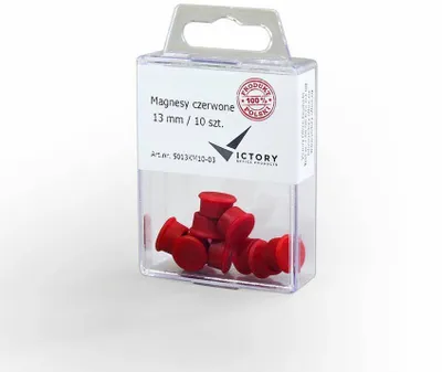 Magnet zyre Victory 13mm, set 10 copë, të kuq - 1