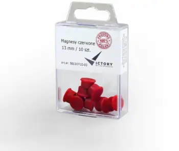 Magnet zyre Victory 13mm, set 10 copë, të kuq