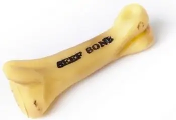 Lodër për qen Dingo Vinyl Bone, 16.5cm, me zë, bezhë