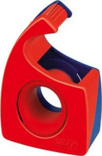 Dispenser shiriti Tesa 57443, ergonomik, i rimbushshëm, i kuq dhe blu