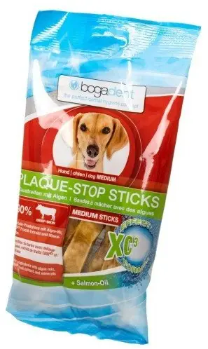 Shkopinj përtypës për qen Bogadent Plaque Stop Sticks, 100 g, kujdes dentar