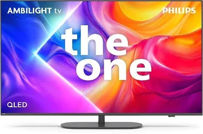 Set televizor dhe soundbar Philips 43PUS9010, 43" QLED 4K, Titan OS Ambilight, soundbar TAB5309 me subwoofer wireless, i zi - 2