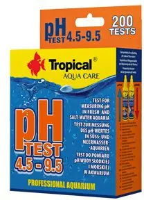 Test pH për akuarium Tropical pH Test 4.5-9.5, 200 matje, për ujë të ëmbël dhe të kripur