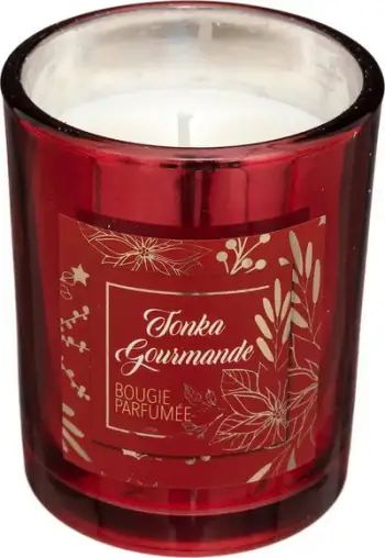 Kandilë aromatike Atmosphera Christmas, 210 g, aromë kafe dhe tonka, në gotë transparente