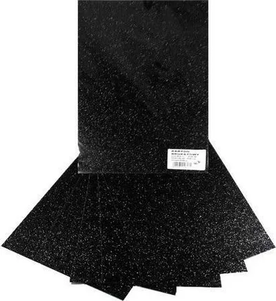 Karton dekorativ me shkëlqim Galeria Hobby, 250g, 25x35cm, 5 fletë, i zi - 1