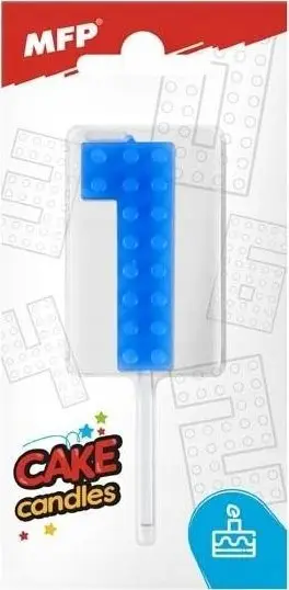 Qiri ditëlindjeje Blocks, numri 1, blu