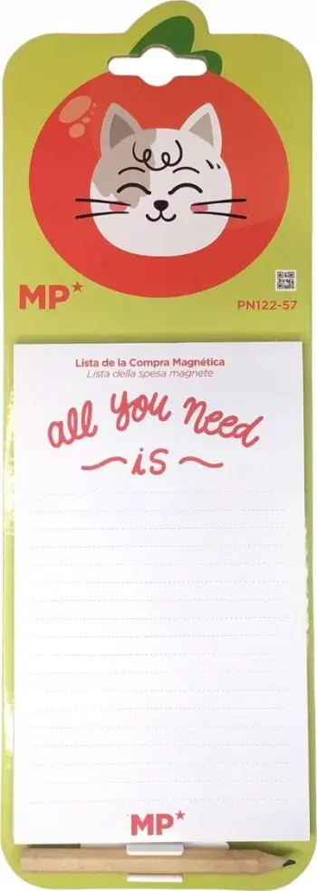 Bllok magnetik frigoriferi MP Main Paper, me laps, i bardhë